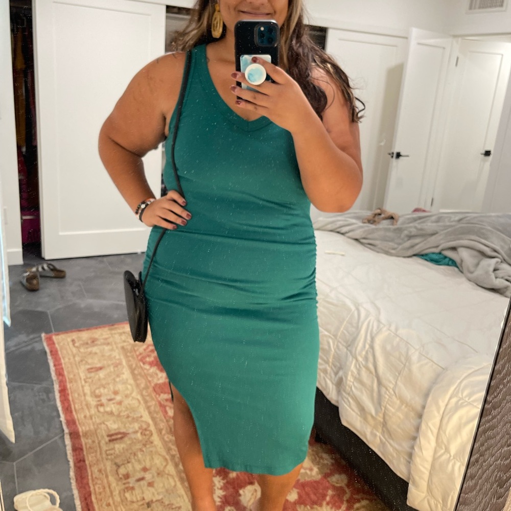 Michael Stars ribbed midi dress